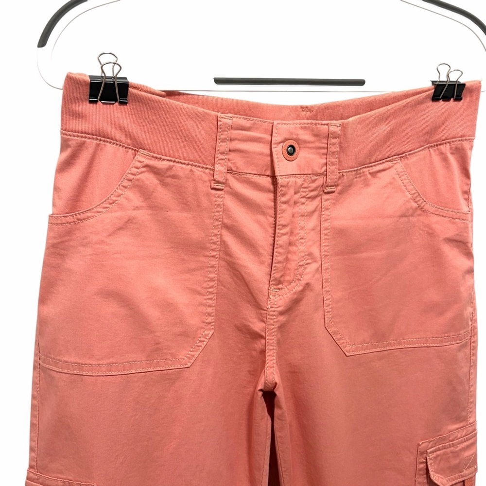 Lee Relaxed Fit Cargo Coral Pink Cotton Capri Pants - Great Condition - Size 6 - Picture 2 of 7